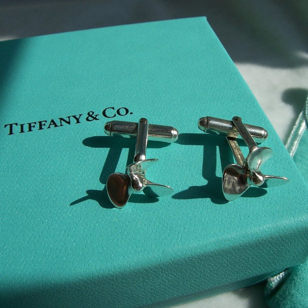 Tiffany & Co. Sterling Silver Boat Propeller Cuff Links